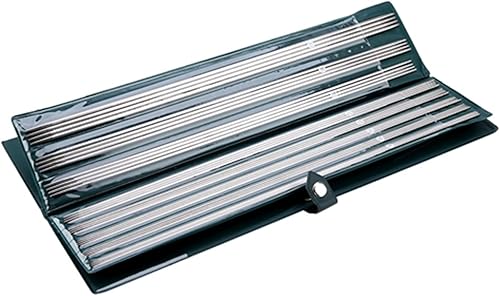 Juego de 44 agujas de tejer, agujas de tejer de acero inoxidable de doble punta para calcetines, suéter artesanal, 11 tamaños de 0.059 in a 0.256 in