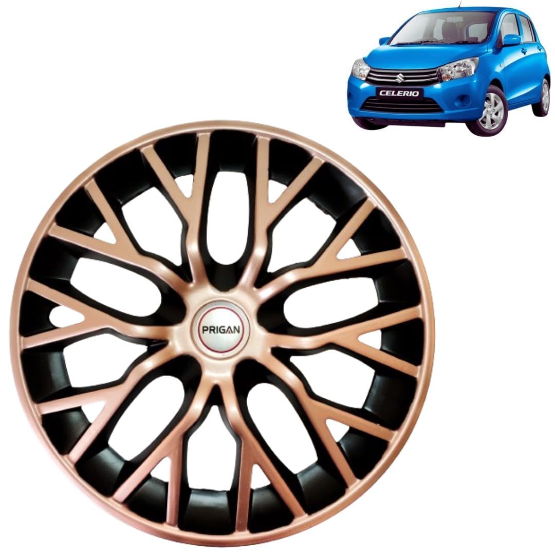 PRIGAN CELERIO Copper Black Wheel Cover 14" for -Celerio VXI (Set of 4 Pcs) (Press Fitting) Model- Phantom Copper 14
