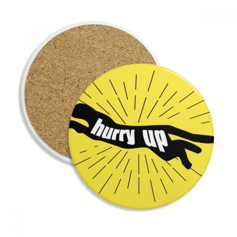 Coaster en céramique naturelle pour table basse motif panthère noire