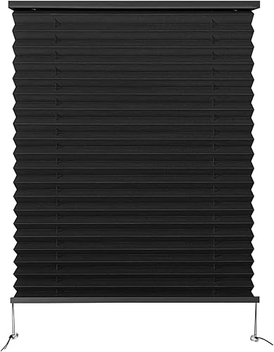 Miniatura 17 de Dulepax Persianas plisadas, 14 pulgadas de ancho x 24 pulgadas de largo, color negro, para caravana, remolques de viaje, ventana de autocaravana