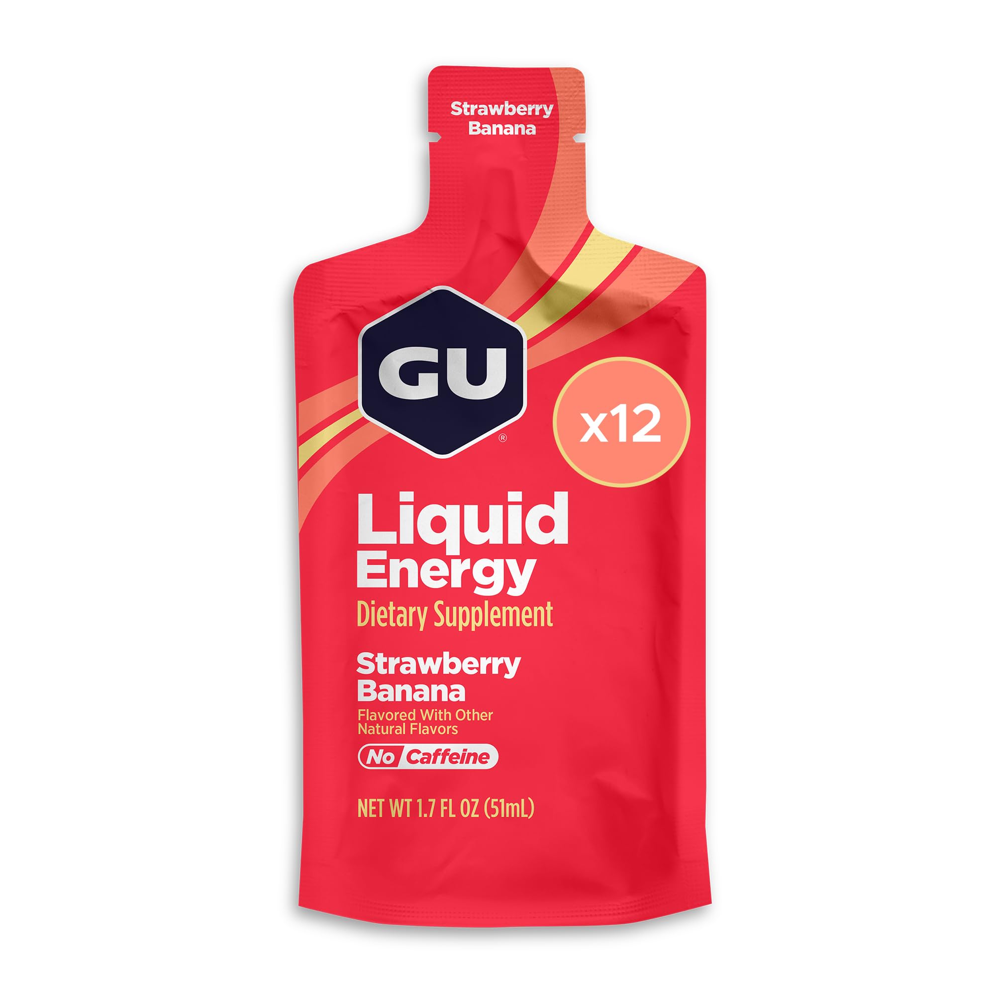 Gu Liquid Energy Gel Straw Banana 12 U.