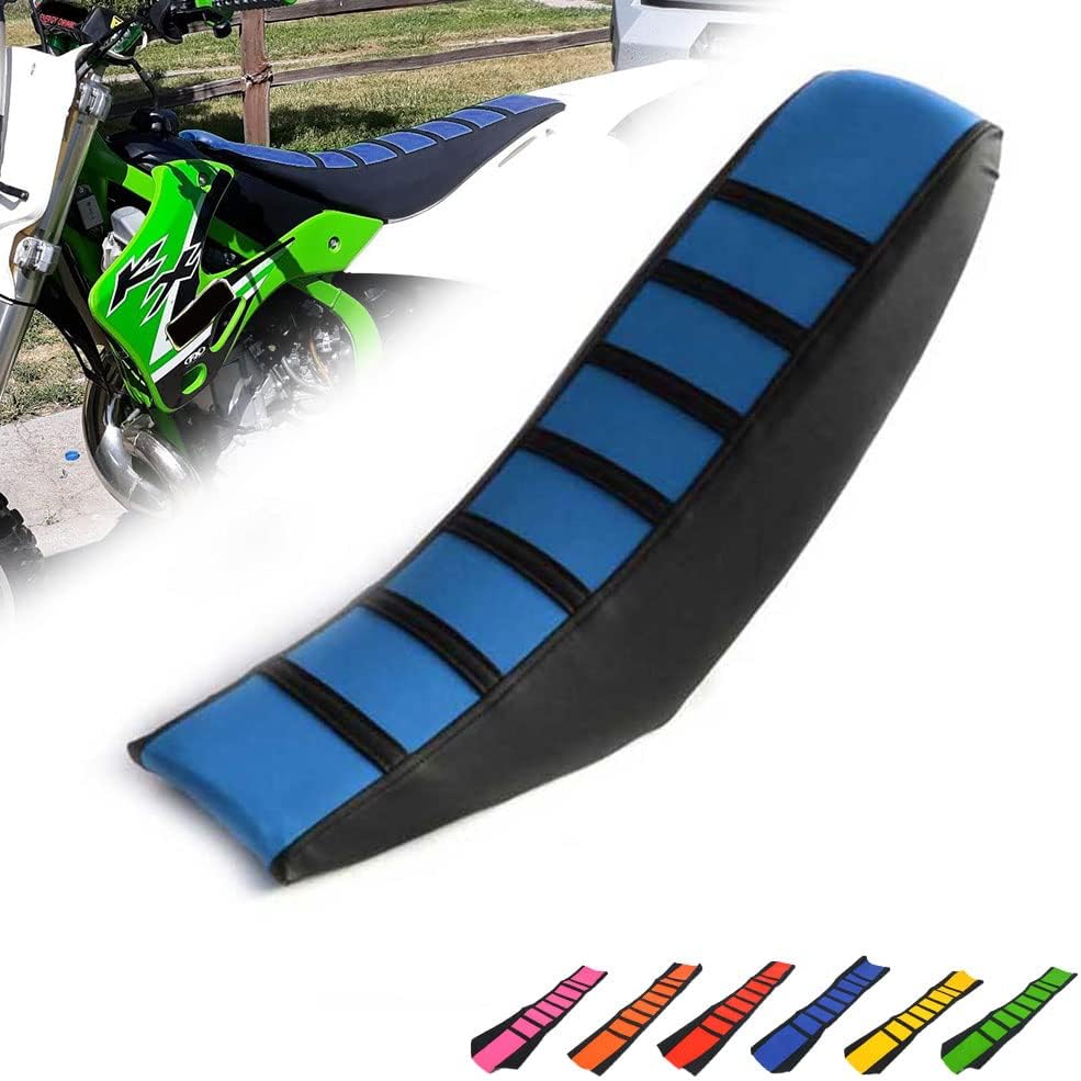 JFG RACING Dirt Bike Seat Cover,Blue Universal Gripper Soft Seat Cover for All Dirt Pit Bike Powersports Seat Covers : Automotive