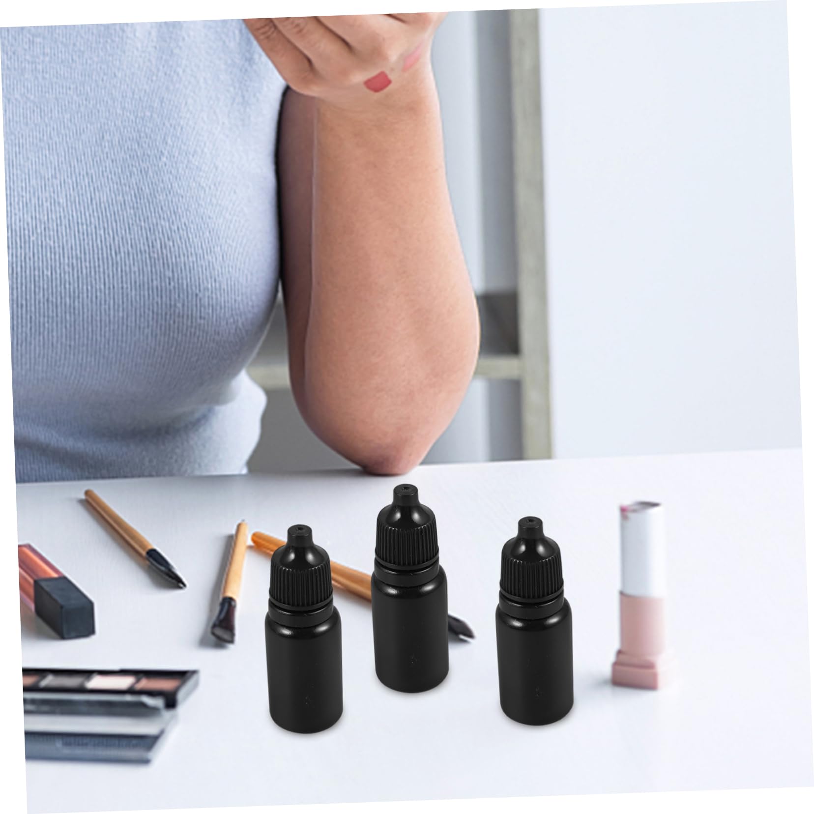 Didiseaon Travel-ready Light-proof Dropper Bottles 24 Pack Eye Liquid Empty Dropper Bottles Sub-assembly for Oils Essences