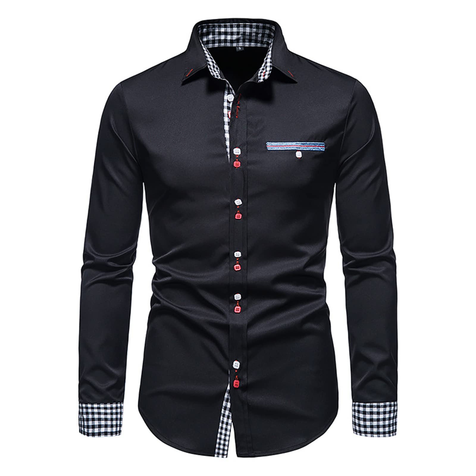 Herrenhemden Langarmhemd Formal Casual Business Hemd Hemd Knopfhemd Tägliche Party Tops