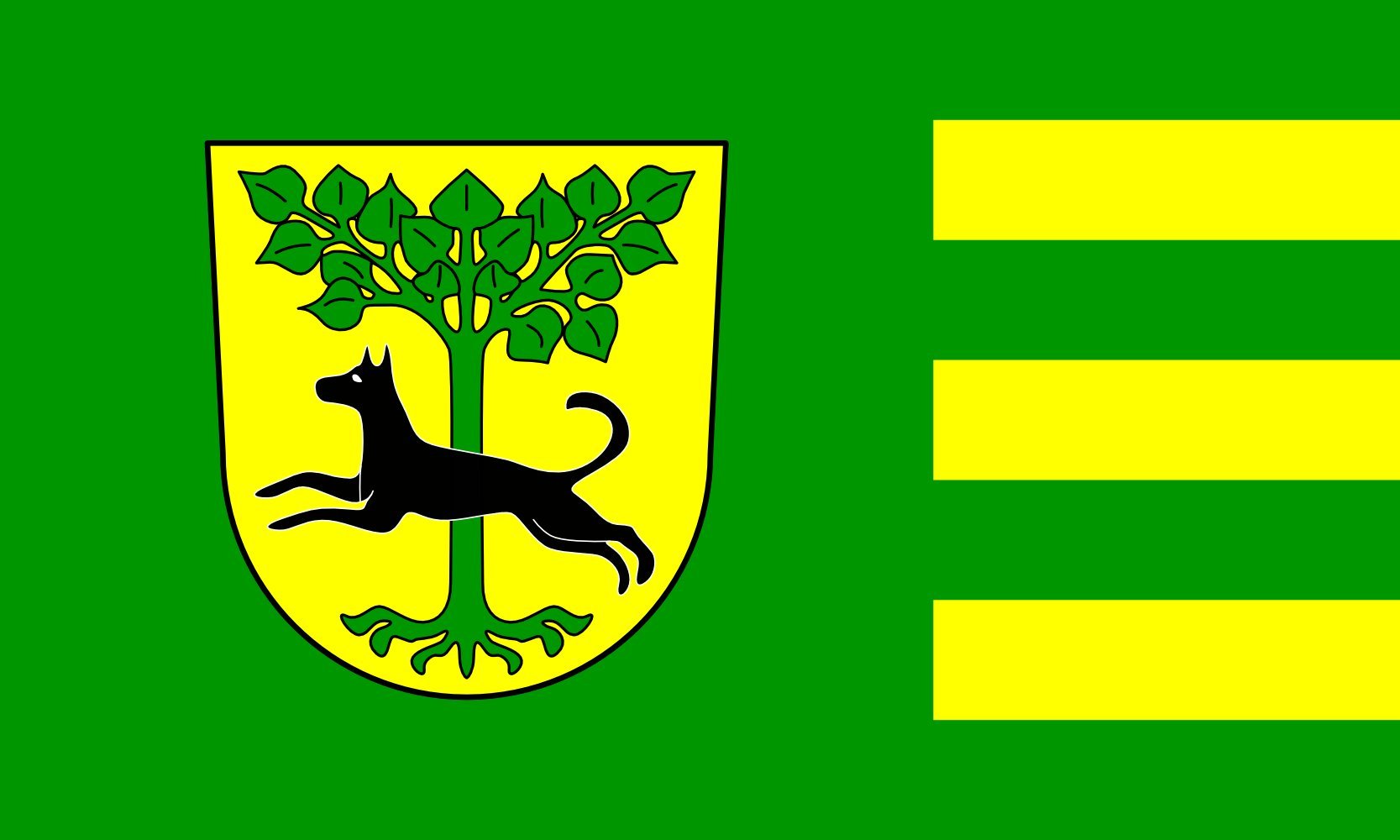Drapeau paysage Suckow de 1.35m² | Finition haut de gamme 90x150cm pour pavoisement