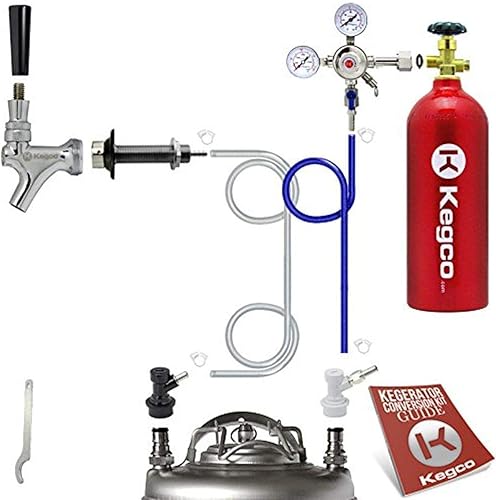 Kegco Hombrew Kegerator Kit de conversión de grifo único, ninguno