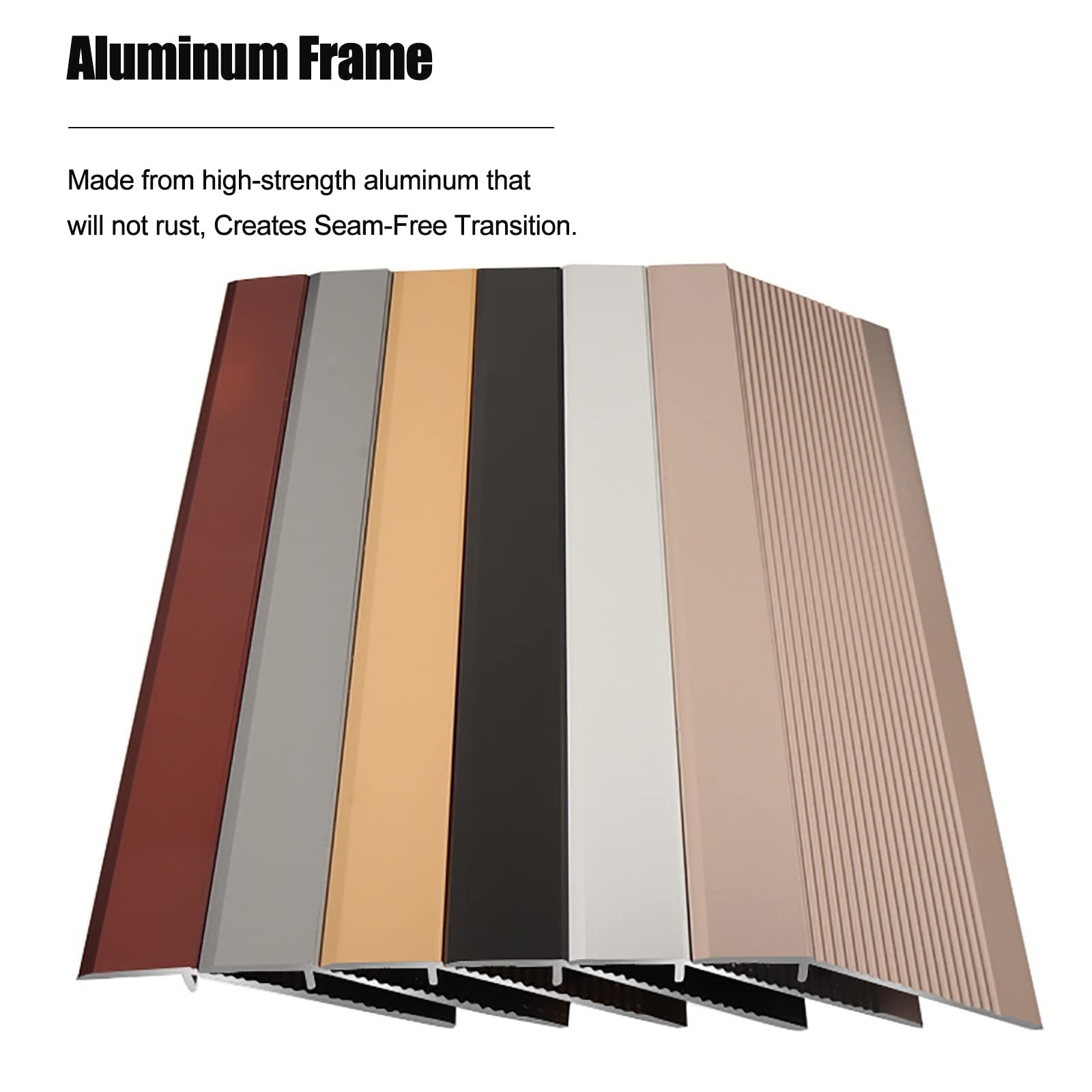 Drempels aluminium vloerovergangsstrip, extra breed 10 cm reductiedrempels voor fluit, laminaatvloer verbindingsbalk voor deuropening (kleur 1,100 cm