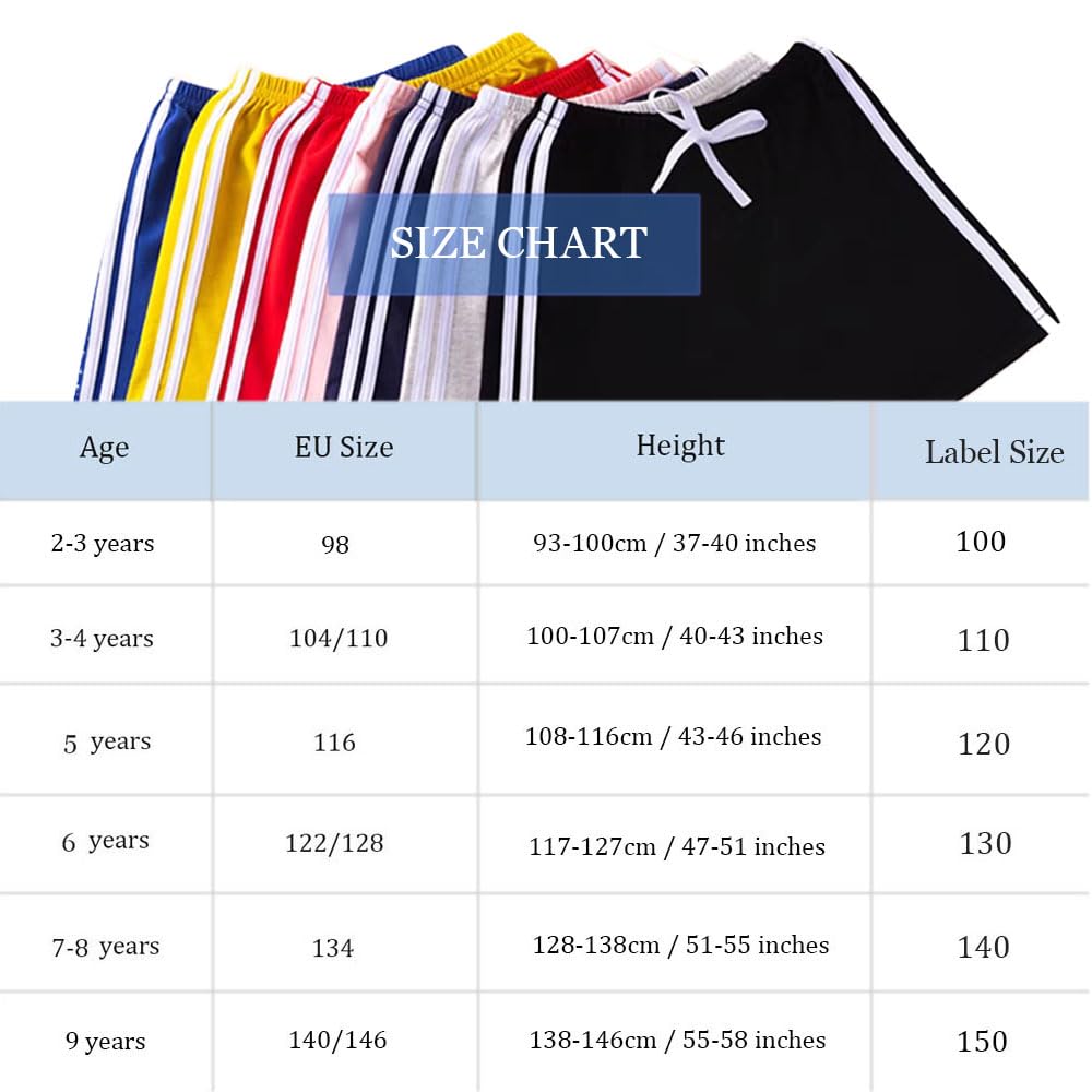 FedMois Pantalones Cortos con Cintura Elástica de Algodón para Niño (Pack de 3)