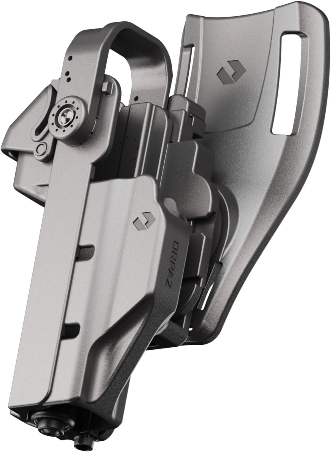T41 Universal Adjustable Left Handed Holster, Modular Level 2 & 3 Retention, Optics Ready OWB Polymer Duty Holster, Made in Israel