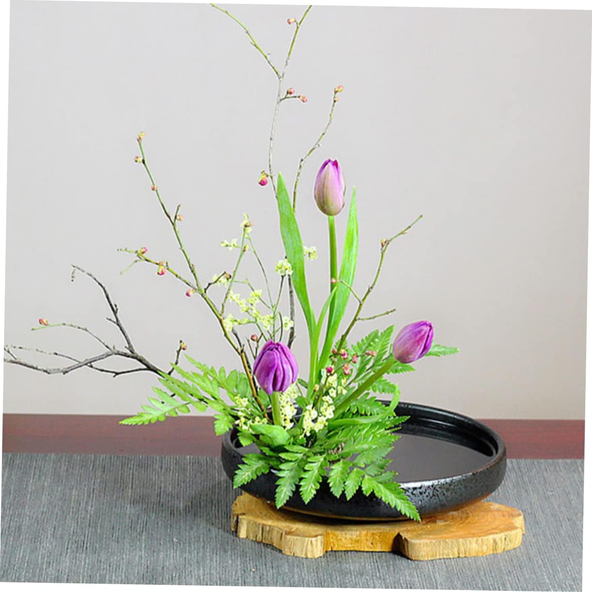 Gadpiparty Ceramic Flowerpot Flower Frog Holder DIY Floral Arrangement Vase for Pots
