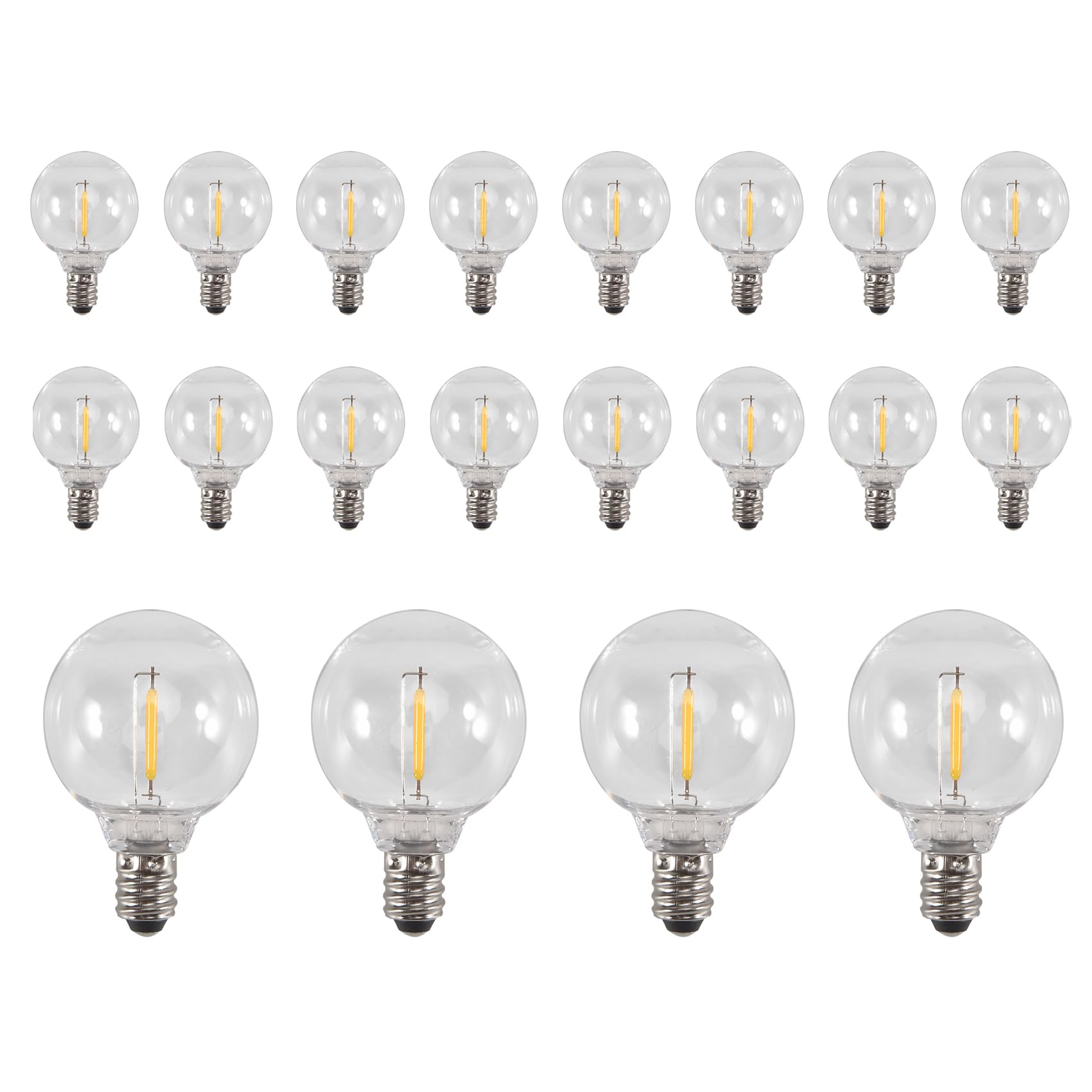Ampoules LED G40 E12 incassables et résistantes lot de 20 pour éclairage extérieur