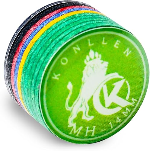 Miniatura 18 de KONLLEN Puntas de Taco de Piscina 9 Capas Arcoíris para Billar (Durezas SX/SS/S/M/MH/H) (Tamaño 11mm/14mm) Punta de Taco de Piscina con Junta H-azul