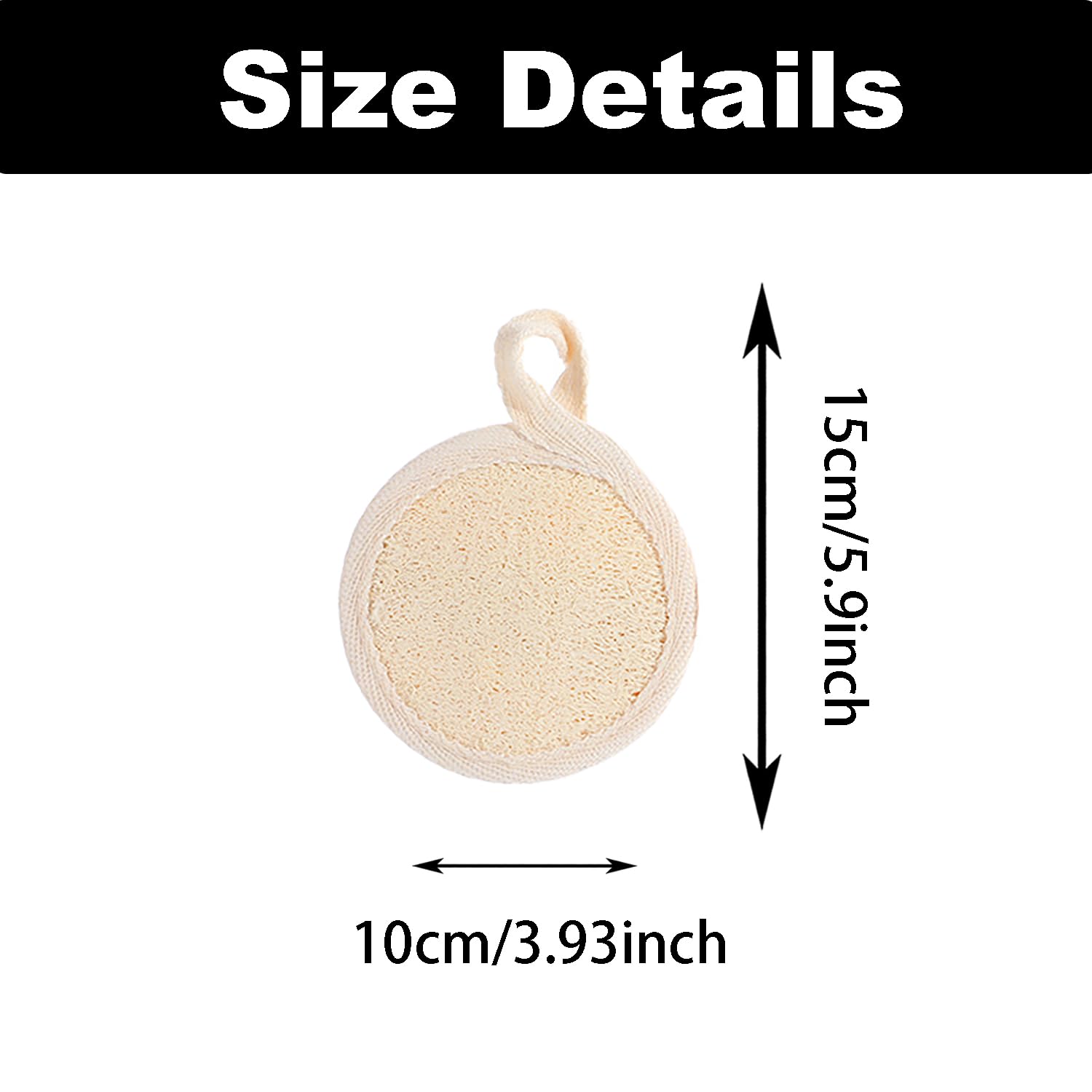 4 szt. Loofah Pad Scrubber Scrubber Face Exfoliating Loofah Pad, naturalne podkładki z gąbki luffa, ręcznik kąpielowy z luffa, złuszczająca podkładka z gąbki luffa, do kąpieli pod prysznic, do masażu