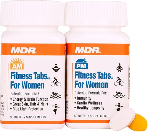 Miniatura 6 de MDR Fitness Tabs Multivitamínico patentado para mujeres promueve ATP y NAD para apoyar la energía y el fitness - Fórmulas AM/PM - Suministro para 2
