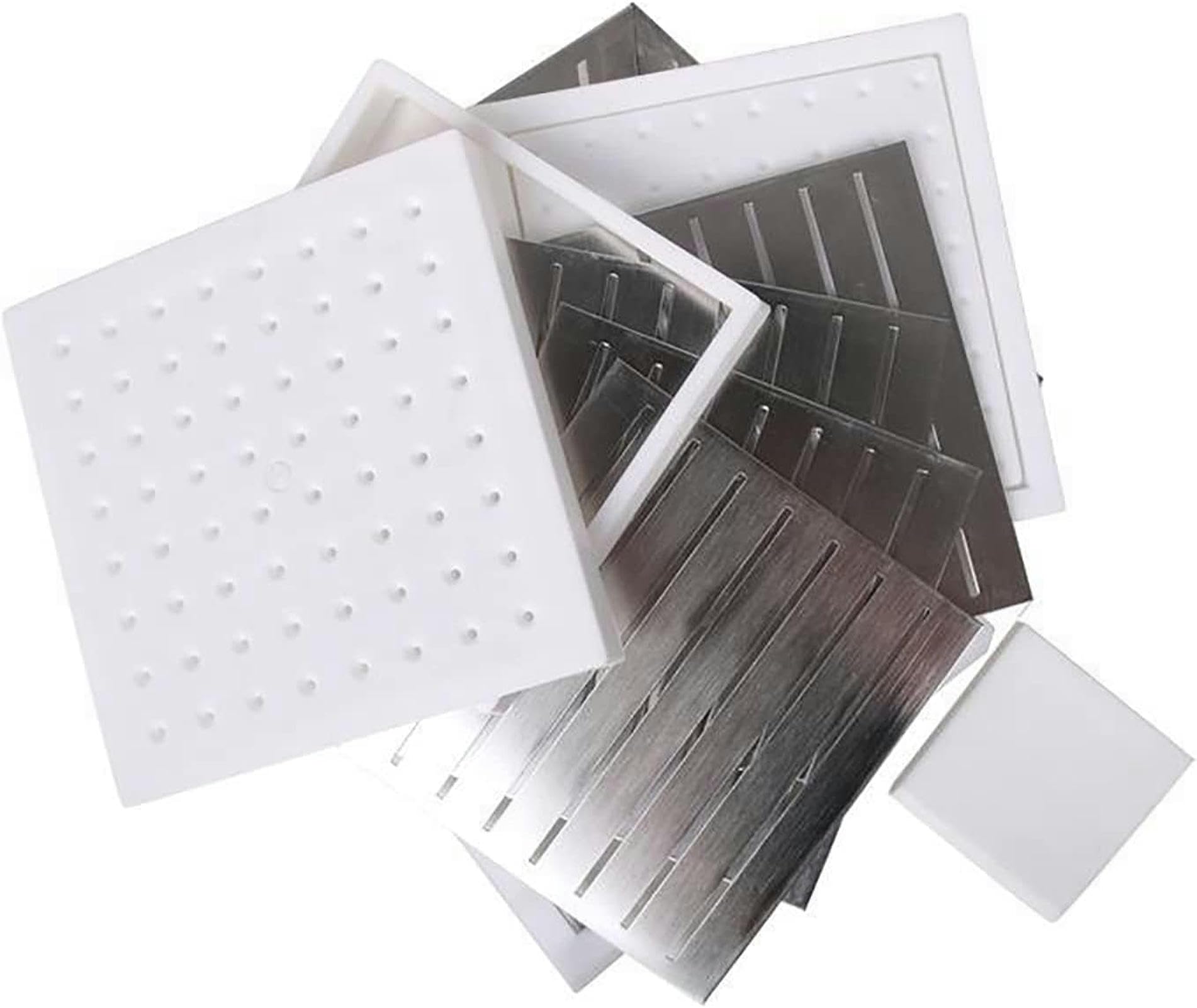 Spiedini per barbecue a 64 fori, scatola per la preparazione di kebab, affettatrice per carne, barbecue, spiedini, kit per la preparazione di brochette per kebab, per cucina all'aperto