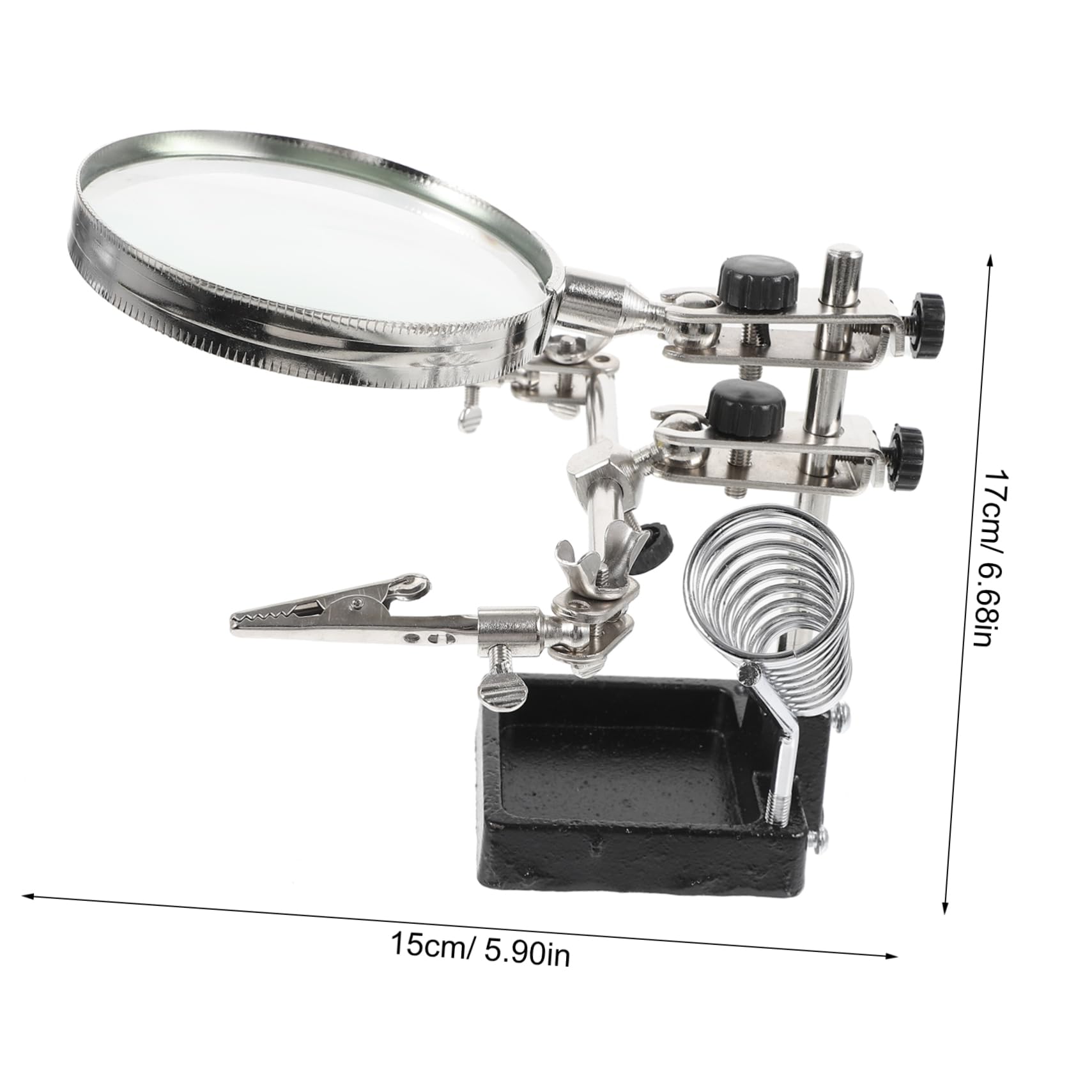 Ciieeo Magnifier Soldering Iron Holder Spring Clip for Soldering Jewelry Making and Hobbies