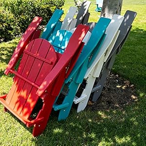 Folding Adirondack Chair, Premium All Weather Outdoor Patio Furniture, 21 Inch Wide Seat, Up to 350 lbs, Foldable Outdoor Patio Chairs, New Heritage Collection (Grey) Folding Adirondack Chair Premium All Weather Outdoor Patio Furniture 21 Inch Wide Seat Up to 350 lbs Foldable Outdoor Patio Chairs New Heritage Collection Grey