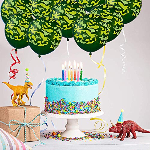 100Pcs Camouflage Balloons - 12" Latex Balloons For Hunting Themed Party Military Celebrations, Outdoors Picnic Party, Baby Shower, Birthday Supplies #TOP3