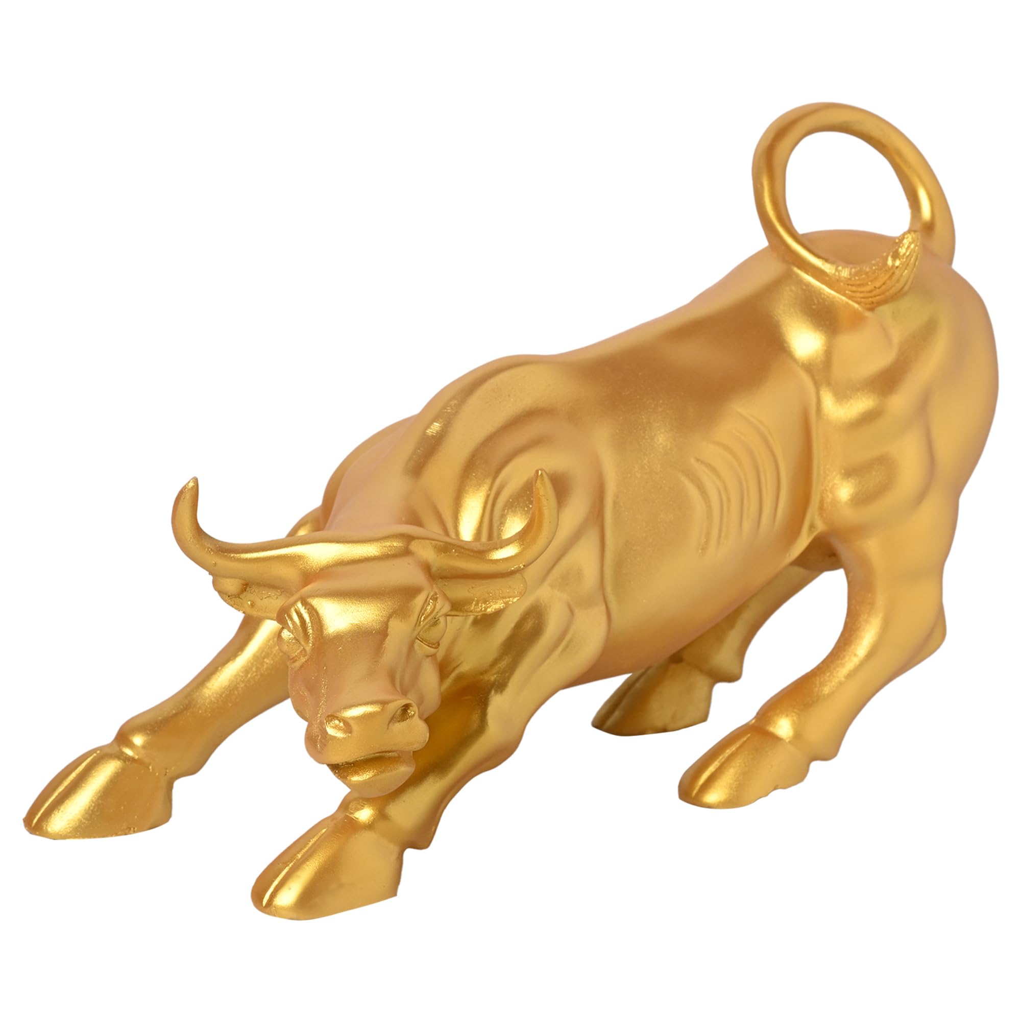 Srajan Decoration Item for Home Geometric Bull Design Resin Sculpture Statue Home Decor for Gift Items I Stock Market I Wall Street Charging Bull