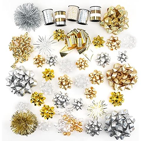 WRAPAHOLIC 40 Pcs Gift Bows Assortment Cover