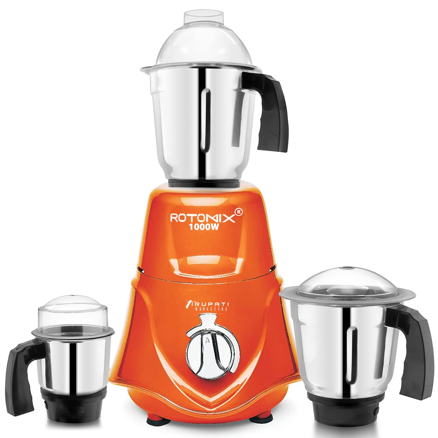 Buy Rotomix 1000watts Rocket Mixer Grinder with 3 Stainless Steel Jars (Chutney Jar, Liquid