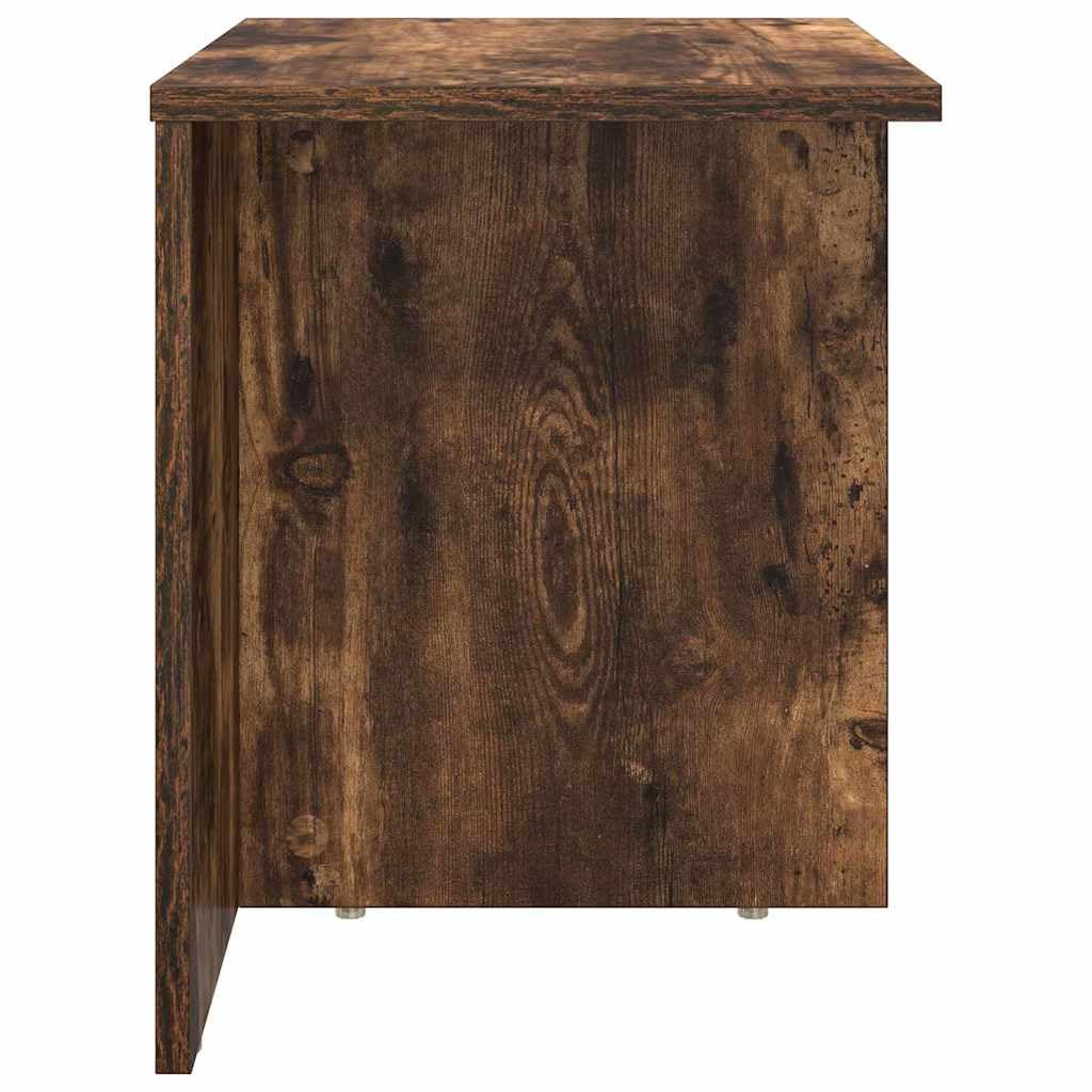 Beistelltisch Geräucherte Eiche 37 x 32 x 40 cm moderner Nachttisch aus Holzwerkstoff Kleiner Couchtisch mit Ablagefach für Wohnzimmer und Schlafzimmer Schlichtes Design