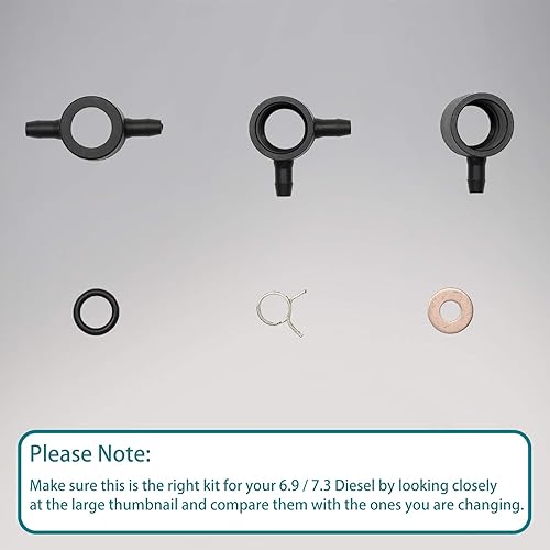 Miniatura 4 de Kit de línea de retorno de inyector de combustible diesel para Ford 1983-1988 sin Powerstroke 6.9L 7.3L