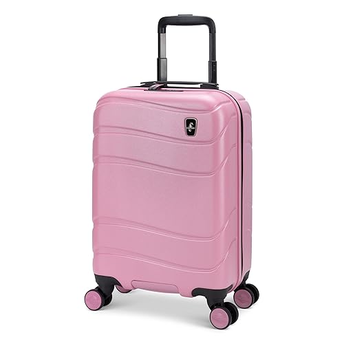 Atlantic Transmarine Hardside Carry-On Luggage β Superior Polycarbonate Construction with 8 Spinner Wheels and Retractable Handle, Integrated TSA Lock β Blush - Blush - 19 INCH