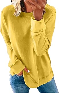 rtdgcv Sudadera con capucha para mujer, otoño, invierno, suelta, informal, informal, manga larga, cuello redondo, color sólido, sudadera con cremallera