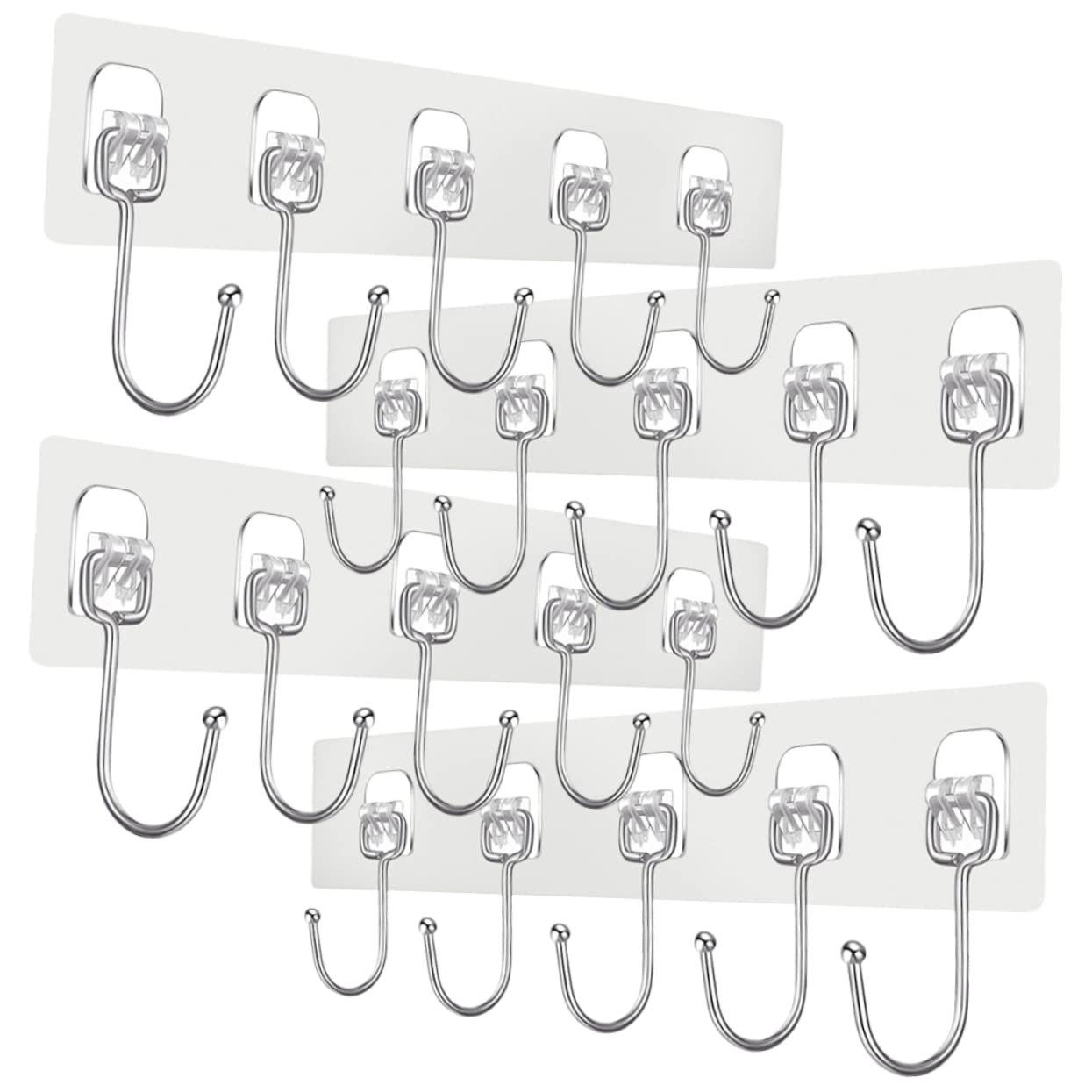 VASDEV 12 Piezas de Ganchos de Pasta Fuerte Perchas para Sombreros Estante de Ropa de Metal Ganchos de Metal Ganchos de Pared Transparentes Ganchos de Pared Ganchos Adhesivos para Colgar