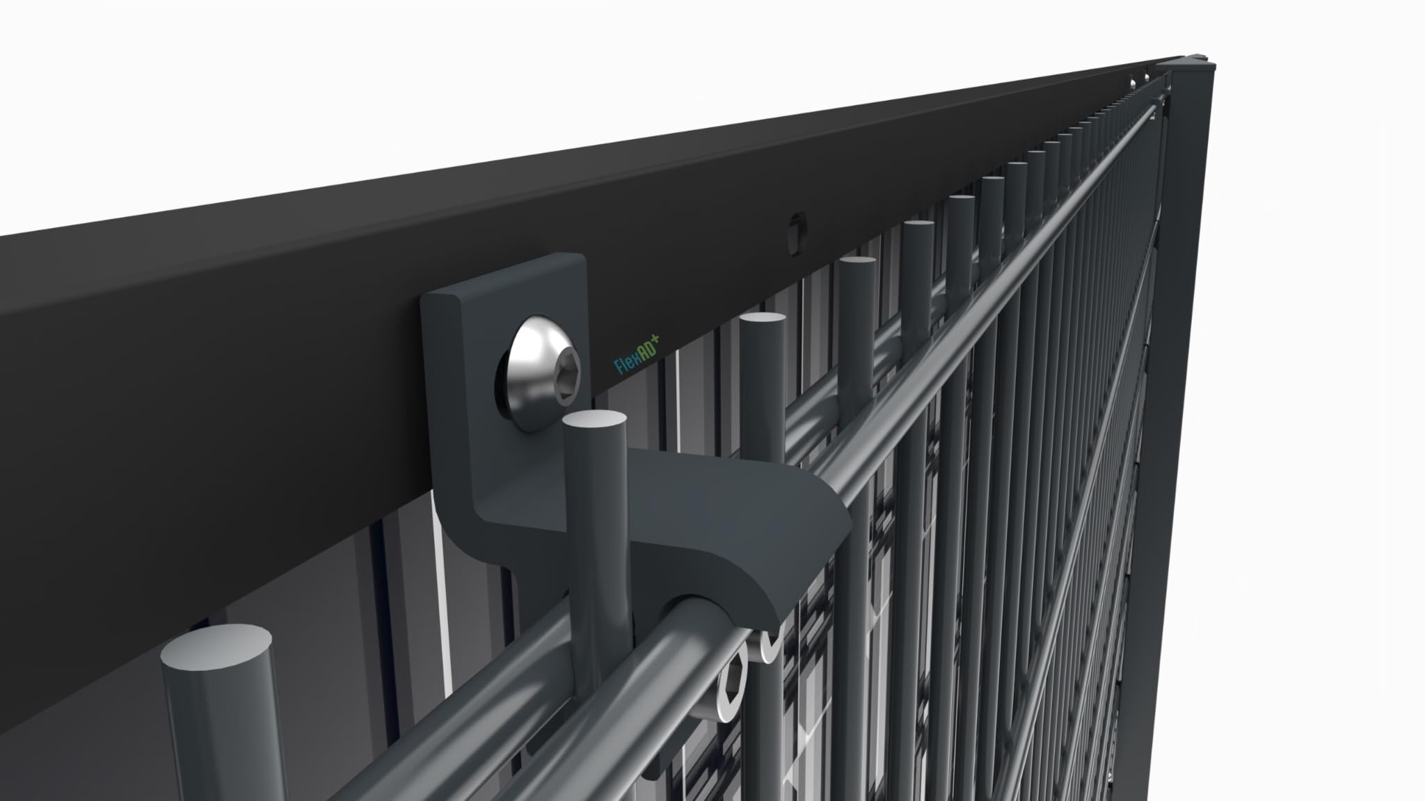 Solarhalterung für Doppelstabmatten | Wetterfeste Halterung für Solarmodule am Zaun | Rostfrei, stabile Montage, einfache Installation | RAL 7016