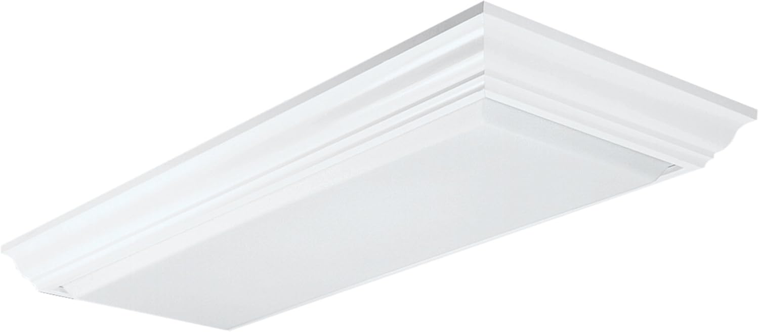 Lithonia Lighting 11432RE WH Cambridge Linear T8 Flush Mount Ceiling Light, White