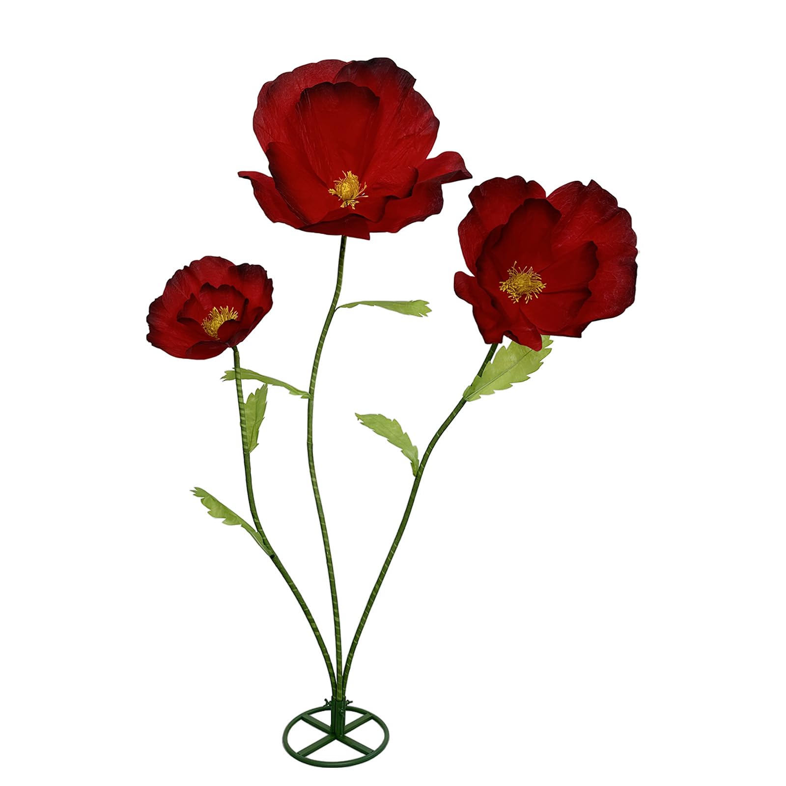 Jxcnkiy Giant Flowers for Decoration - 3Pcs Large Flowers for Backdrop Paper Flower Artificial Realistic Faux Flower for Home, Living Room, Wedding Party, Birthday Party (Wine red)