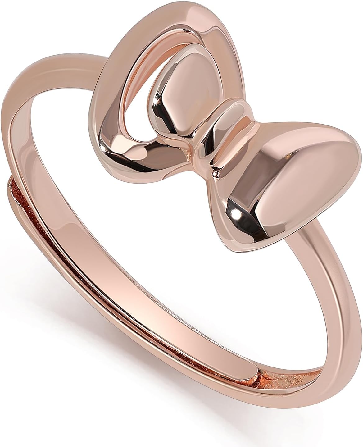 Meissa Bow Rings Infinity Rings for Women Girls Mother Daughter Gold Bowknot Rings Sterling Silver Bowtie Knot Promise Statement Wedding Band Ring Open Size