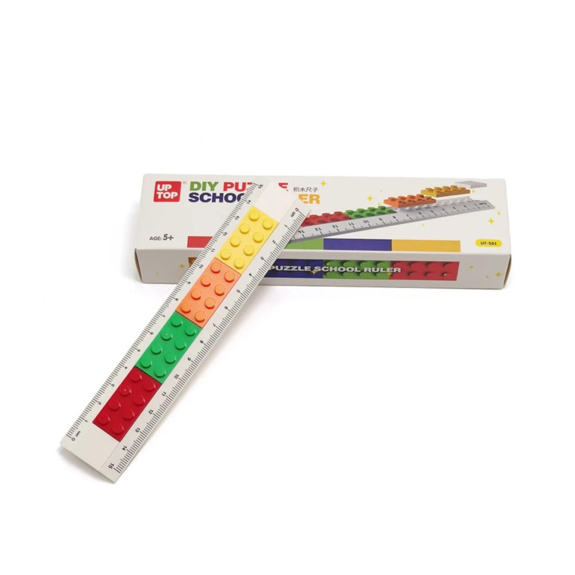 Radiance DIY Puzzle School Ruler with Building Blocks Pack of 1 | Educational STEM Math Learning Toy | Creative Measurement Ruler for Kids & Students (Age 5+) 3