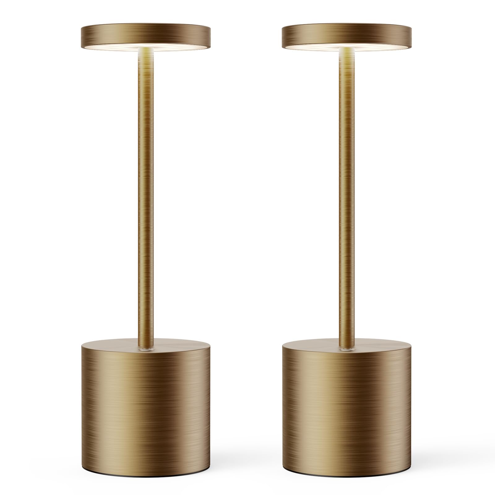 ZenithLight2 Pack Cordless Table Lamps Rechargeable,Battery Operated LED Table Light,5000mAh Battery Powered Dimming Weatherproof Desk Lamp for Dining Patio Restaurant Outdoor