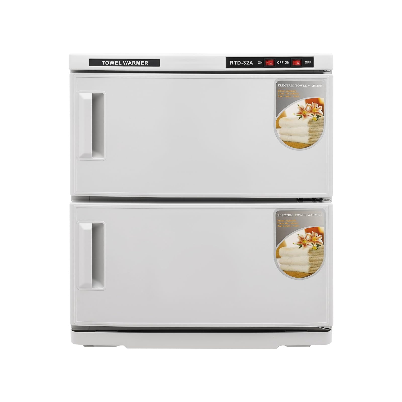 Handtuchwärmer 32 L, Handtuchschrank 45 × 34 × 51,5 cm | 300 W Kompressenwärmer, 75 °C, stabile Füße, 2 Ebenen Heißhandtuchwärmer für Salon, Spa, Hotel, Massage und Friseur