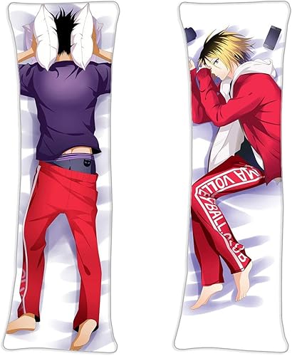 Kozume Kenma and Kuroo Tetsurou Haikyuu - Funda de almohada de anime de voleibol de 413 x 157in 413 x 157 pulgadas de terciopelo natural funda de