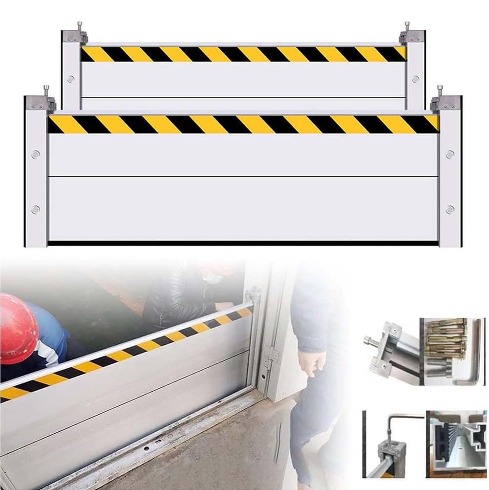 Générique Barrière Anti-inondation Aluminium Contre Les Inondat Garage Barrière Anti Inondation Réutilisable Barriere Anti Inondation Barrière Mobile De Protection Contre Les Inondations