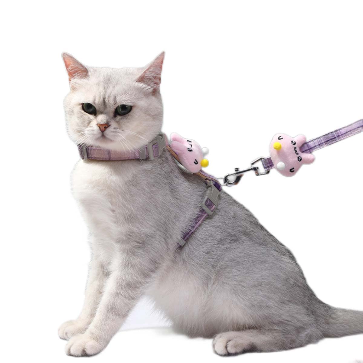 Qpets® Cat Harness with Leash, Outdoor Cat Leash with Harness with Quick Release Buckle Adjustable for Small Medium Cats, Lightweight Soft Walking Travel Petsafe Harness(S,Chest 25-41CM,Neck 20-30CM) (B0BGHXBNGN) Amazon Price History, Amazon Price Tracker