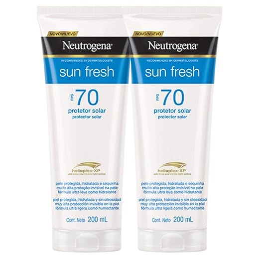 Kit com 2 Protetores Solar Neutrogena Sun Fresh Corpo Fps 70 200ml.