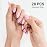 DUKASOU Semi Cured Gel Nail Strips, Gradient Pink | 28 pcs Gel Nail Strips Work with Any UV Lamp, Salon Quality UV Nails Stickers, Easy to Apply for Home Nails DIY