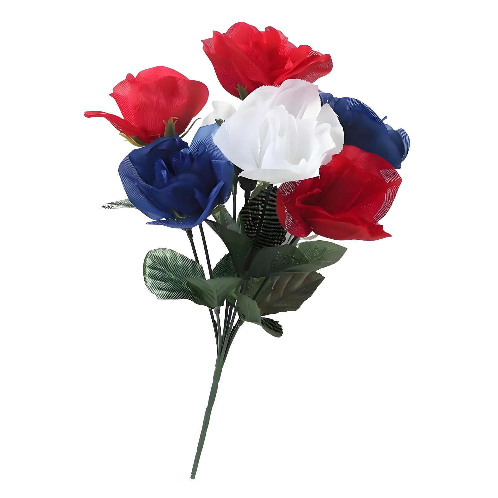 ZEPFJHE Independence Day Flower Arrangement Realistic Artificial Flower for July 4th Holiday Party Table Centerpiecess Nationalistic Fraudulent Chrysanthemums