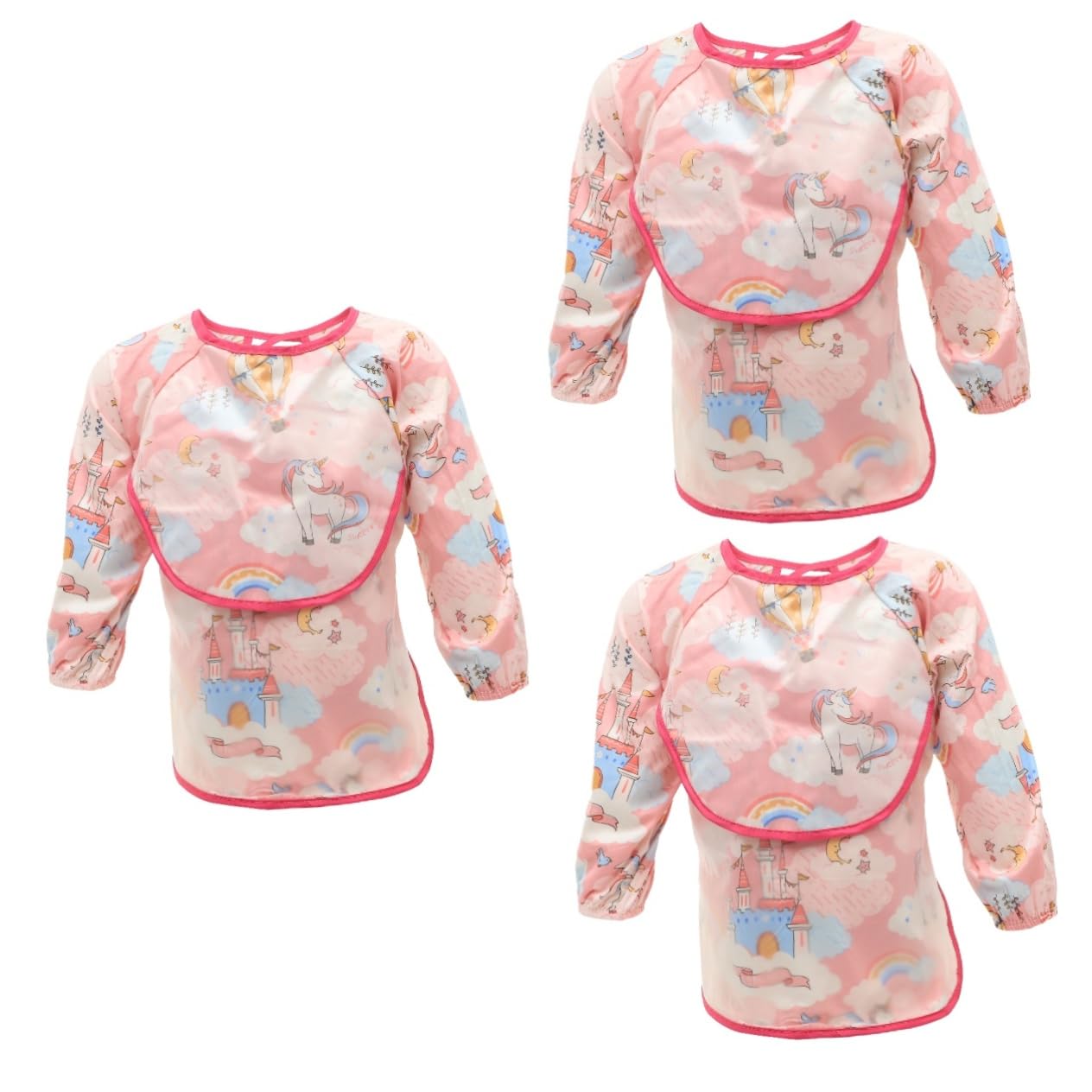 Abaodam 4 Pezzi Tute Per Bambini Vernice Camicie Per Bambini 1 Anno Vestiti Per Ragazza Bambini Arte Grembiule Manica Bavaglino Bavaglino Bambino Pittura Protettore Vestiti Di Cotone Per