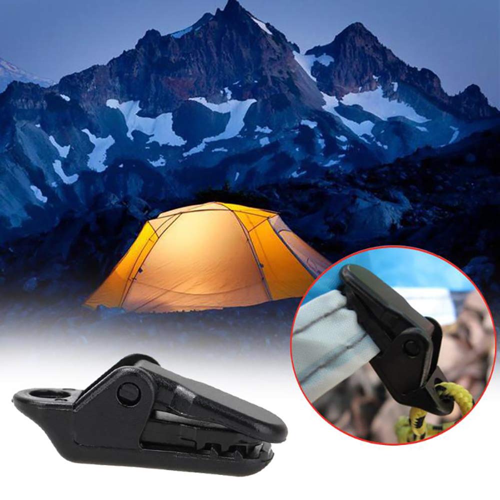 YIXISI 50PCS Tenda Morsetto, Tarp Clip, Clip Plastica, Mollette per Tenda da Campeggio Antivento da Stringere per Attività all'aperto