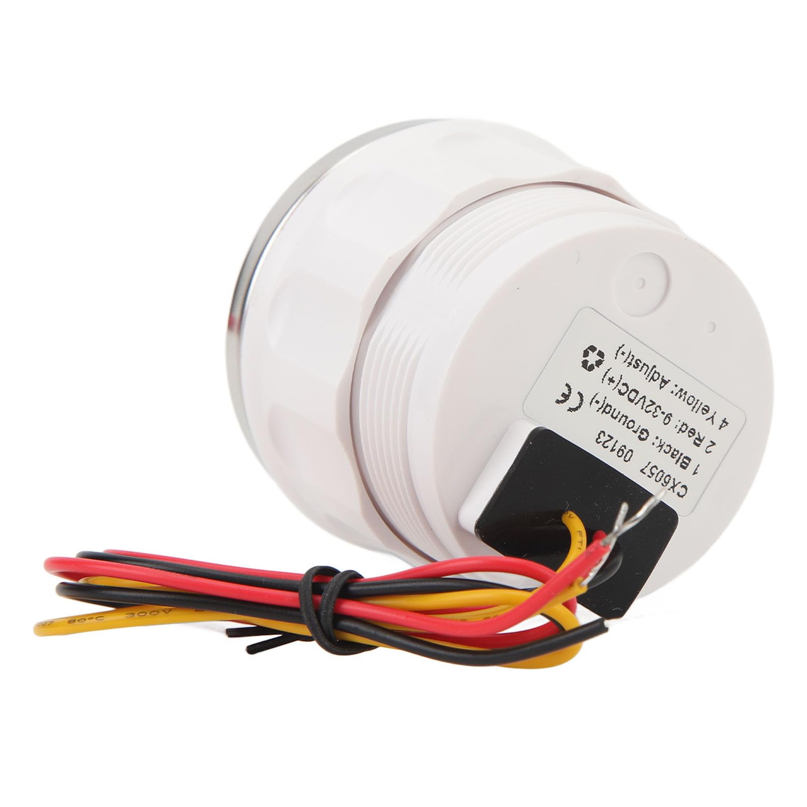 Contaore Digitale Rotondo per Barche DC 9V 52MM Contaore Rotondo ad Alta Precisione per Camper Yacht Barche (Lunetta Argentata con quadrante Nero)