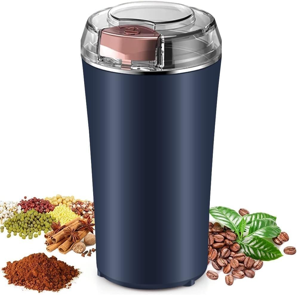 Mini Electric Coffee Grinder & Spice Grinder, Portable Stainless Steel Coffee Bean Grinder Machine for Coffee Beans, Masala, Herbs, Nuts, Seeds & Dry Ingredients for Home Kitchen Use-image-22