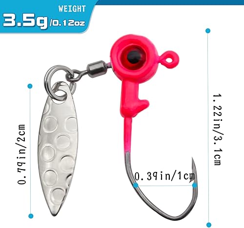 Miniatura 4 de Jig Heads Hooks, 116 oz 18 oz 14 oz 15 oz Crappie Jigs Fishing Jig Heads Hook Lure Fishing Jigs Heads para pesca de lubina