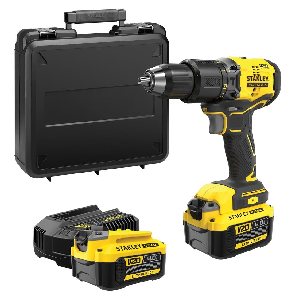 Perceuse visseuse przy bezszczotkowym udarze 60 Nm - Lithium 18V - 2 baterie 4Ah - STANLEY FATMAX V20 - SFMCD715M2K-QW