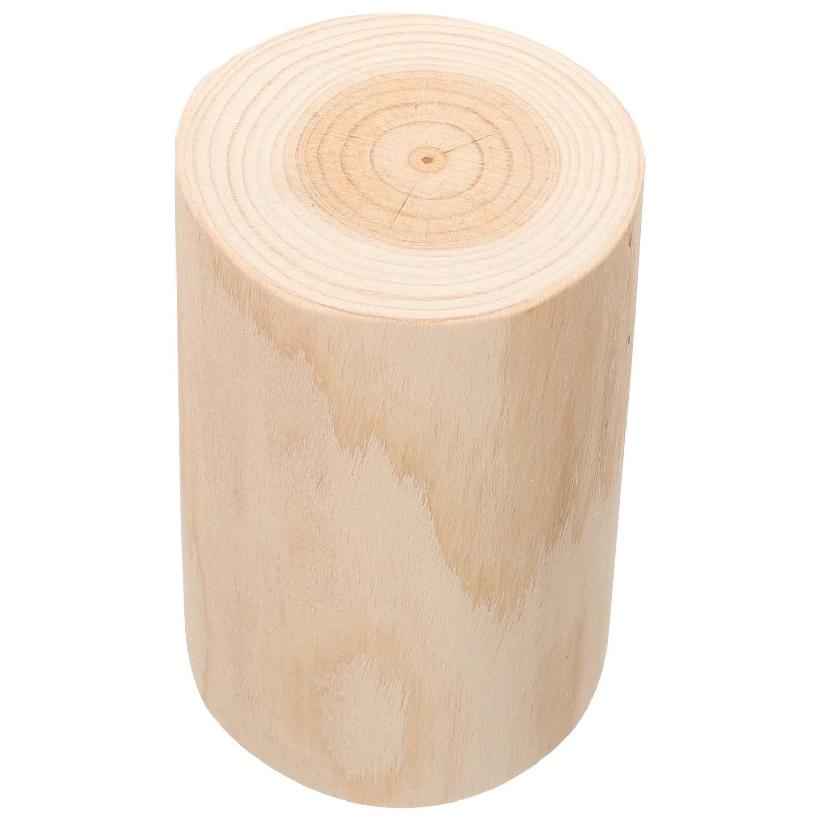 QuxetlRyz Wooden Tree Stump Decor Wood Stump Ornament Natural Tealight Holder Small Compact Rustic Home Decor Living Room Bedroom Office Wedding Party